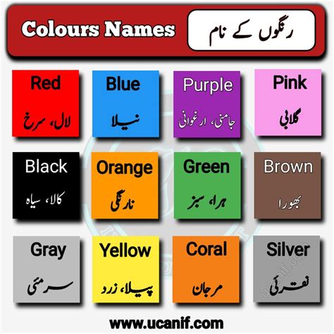 colours name in urdu|best colour names in urdu.